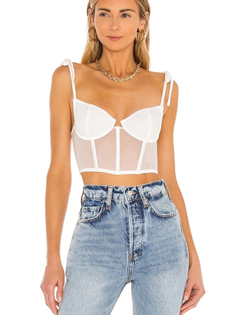 KAT THE LABEL  Bustier in White